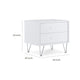 Contemporary 2 Drawers Wood Nightstand By Deoss White AMF-97332