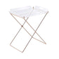 22" Acrylic Tray Table with X Metal Base, Copper