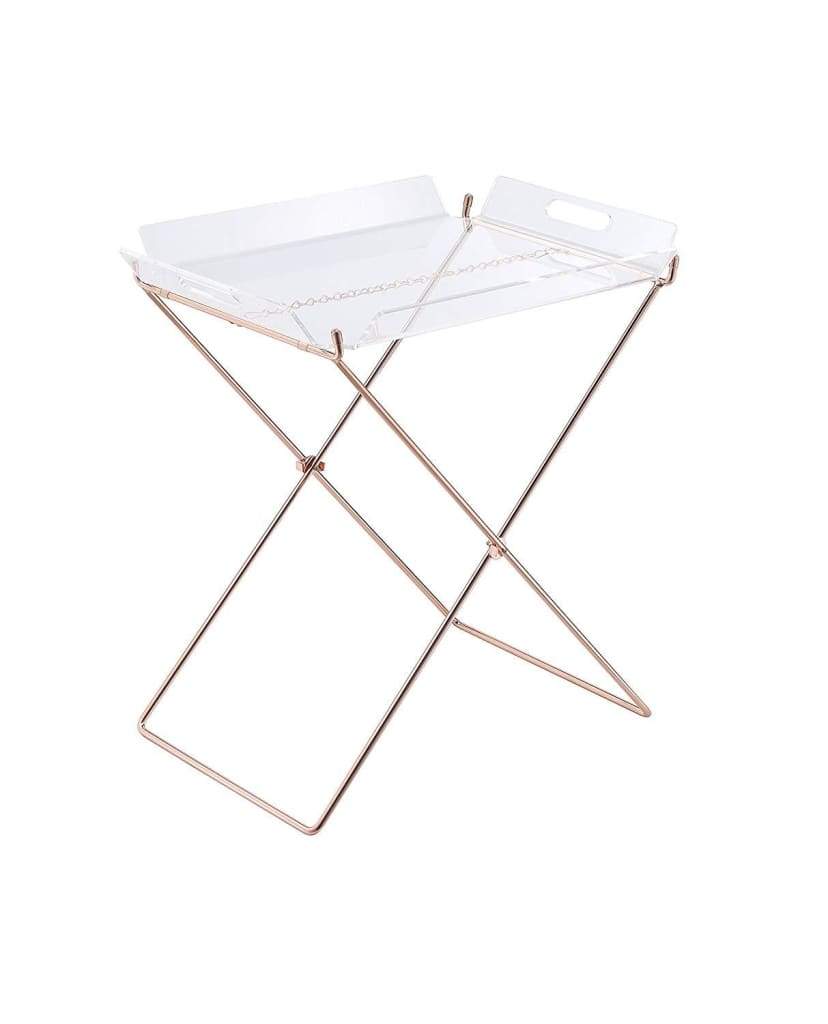 Tray Table | Modish | Clear Acrylic & Copper
