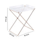 22 Acrylic Tray Table with X Metal Base Copper AMF-98189