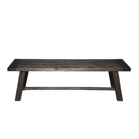 Transitional Style Bench In Acacia Wood Gray