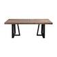Wood And Metal Rectangular Dining Table Brown And Black By Casagear Home