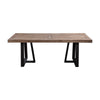 Dining Table | Rectangular | Wood & Metal | Brown & Black