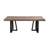 Wood And Metal Rectangular Dining Table Brown And Black By Casagear Home