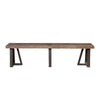 Dining Bench | Wood & Metal | Brown Finish