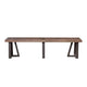 Dining Bench | Wood & Metal | Brown Finish