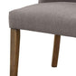 Fabric Upholstered Wooden Side Chairs With Curved Backrest Set of Two Gray and Brown - 2668-12 APF-2668-12