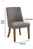 Fabric Upholstered Wooden Side Chairs With Curved Backrest Set of Two Gray and Brown - 2668-12 APF-2668-12