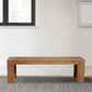 Solid Acacia Wood Bench with Bracket Legs, Brown