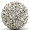 Handcrafted Decorative Orb Ball Textured Polyresin and Glass Set of 3 Antique Silver BM114474
