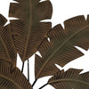 35 Inch Tropical Metal Palm Leaf Wall Mount Accent Decor Brushed Green Antique Yellow Black By Benzara BM07982