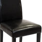 Leatherette Chair with Wooden Tapered Legs Set of 2 Black By Casagear Home BM09834