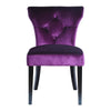 Fabric Side Chair with Padded Seat Set of 2 Purple By Casagear Home BM09918