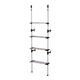 Clothes Rack | 4 Tier | Telescopic Metal Frame | Silver & Black