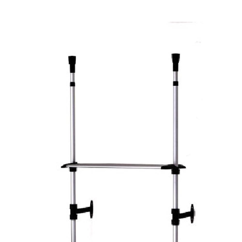 4 Tier Telescopic Metal Frame Clothes Rack Silver and Black By Casagear Home BM101200