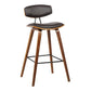 Wooden Frame Counter Stool with Flared Legs, Brown By Casagear Home