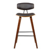Wooden Frame Counter Stool with Flared Legs Brown By Casagear Home BM155597