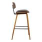 Wooden Frame Counter Stool with Flared Legs Brown By Casagear Home BM155597
