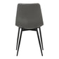 Leatherette Dining Chair with Bucket Seat Gray and Black By Casagear Home BM155599