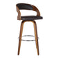 26" Leatherette Counter Height Barstool with Open Back,Brown By Casagear Home