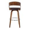 30 Leatherette Counter Height Barstool with Open Back,Brown By Casagear Home BM155718