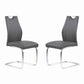 Leatherette Dining Chair with Cantilever Base, Set of 2,Gray By Casagear Home