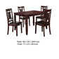 Wooden And Leather 5 Pieces Dining Set In Brown And Black By Poundex PDX-F2232