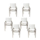 Dining Chair Set of 6 | Aluminum Frame | White
