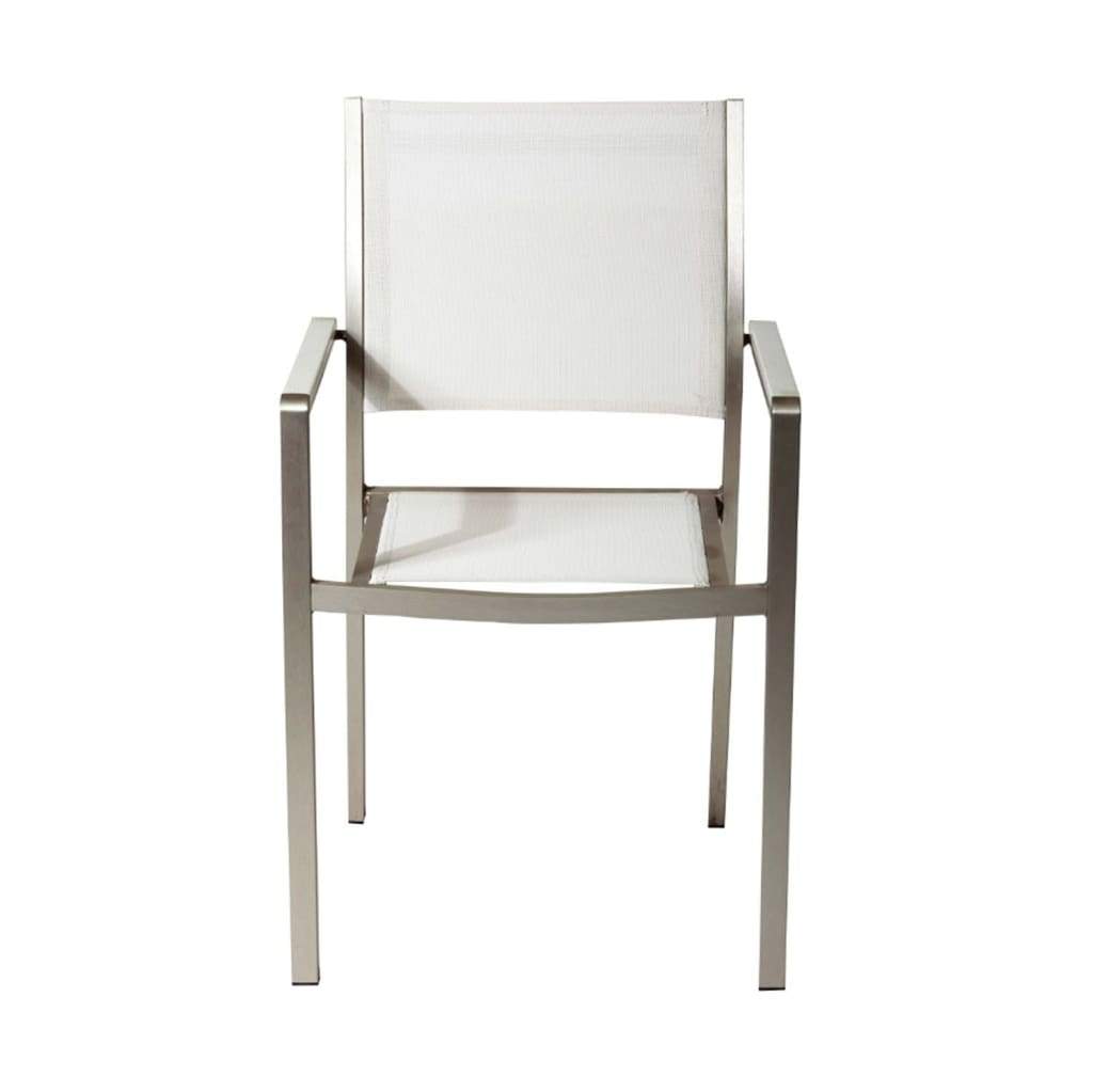 Aluminium Frame Dining Chair Set of 6 White BM172107