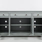 Craftsman Series 60 Inch Wooden Media Unit with Three Drawers Earl Gray By Benzara BM184061