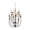 Chandelier | Traditional Style | Multi Candle Design | Bronze & Cream