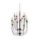 Chandelier | Traditional Style | Multi Candle Design | Bronze & Cream