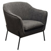 Accent Chair | Polyester Upholstered | Splayed Legs | Gray