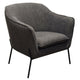 Accent Chair | Polyester Upholstered | Splayed Legs | Gray