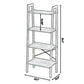 Iron Framed Ladder Style Storage Shelf with Four Wooden Shelves Brown and Black - BM195817 BM195817