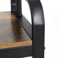 72 9-Hook 2-Shelf Shoe Bench Hall Tree Brown and Black By Casagear Home BM195838