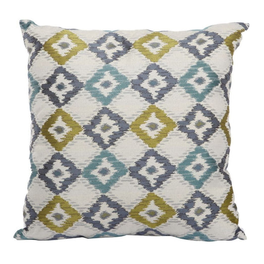 Accent Pillow | Woven Fabric | Diamond Pattern | Multicolor
