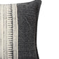 18 x 18 Square Handwoven Accent Throw Pillow Polycotton Dhurrie Kilim Pattern White Gray By The Urban Port BM200554
