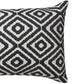 12 x 20 Rectangular Jacquard Cotton Accent Lumbar Pillow Diamond Pattern Black White By The Urban Port BM200558