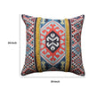 24 x 24 Square Cotton Accent Throw Pillow Soft Kilim Print Multicolor By The Urban Port BM200560