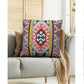 24 x 24 Square Cotton Accent Throw Pillow, Soft Kilim Print, Set of 2, Multicolor By The Urban Port