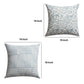 18 x 18 Square Cotton Accent Throw Pillow Paisley Floral and Square Patterns Set of 2 White Blue By The Urban Port BM200567