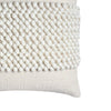 20 x 20 Square Cotton Accent Throw Pillow Textured Dotted Fabric Details White By The Urban Port BM200580