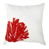 Pillow | Coral Embroidery | Contemporary Style | Red & White