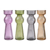 Candle Holders | Glass Pillar | Set of 4 | Multicolor