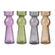Candle Holders | Glass Pillar | Set of 4 | Multicolor