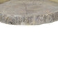 Decorative Round Shape Cemented Log Plate Gray By Casagear Home BM200904