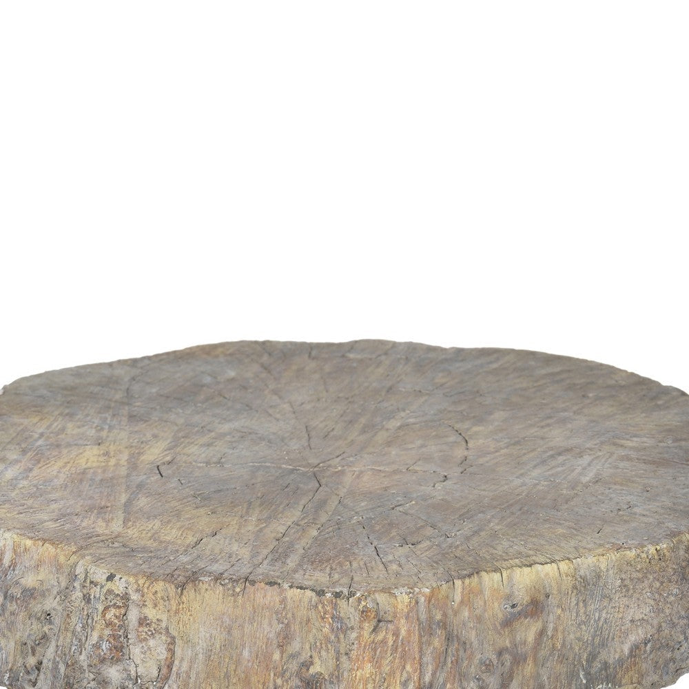 Round Cemented Log Accent Brown By Casagear Home BM200916