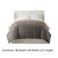 Genoa Twin Size Box Quilted Reversible Comforter The Urban Port Gray and Pink BM202043