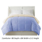 Genoa Queen Size Box Quilted Reversible Comforter The Urban Port Blue and Cream BM202046